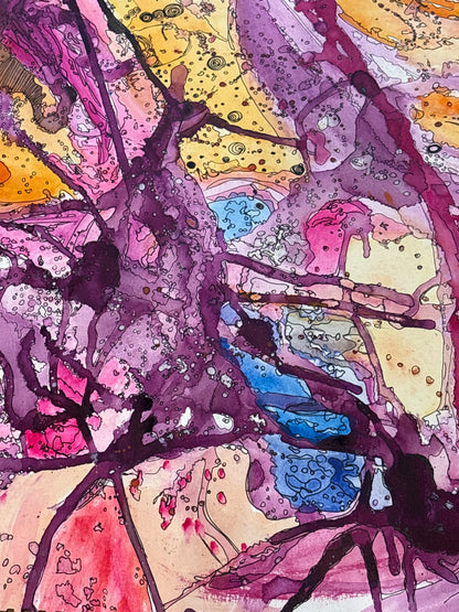 “Humming Home” Original Watercolor 1/1